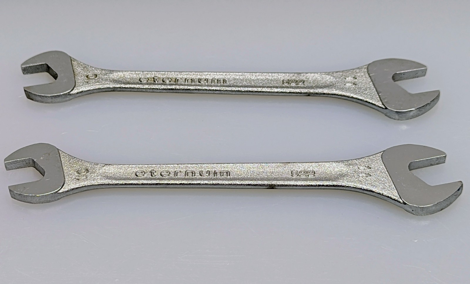 Two – Vintage ETERNUM Brand #522 metric Open-end Wrench 10mm and 11mm