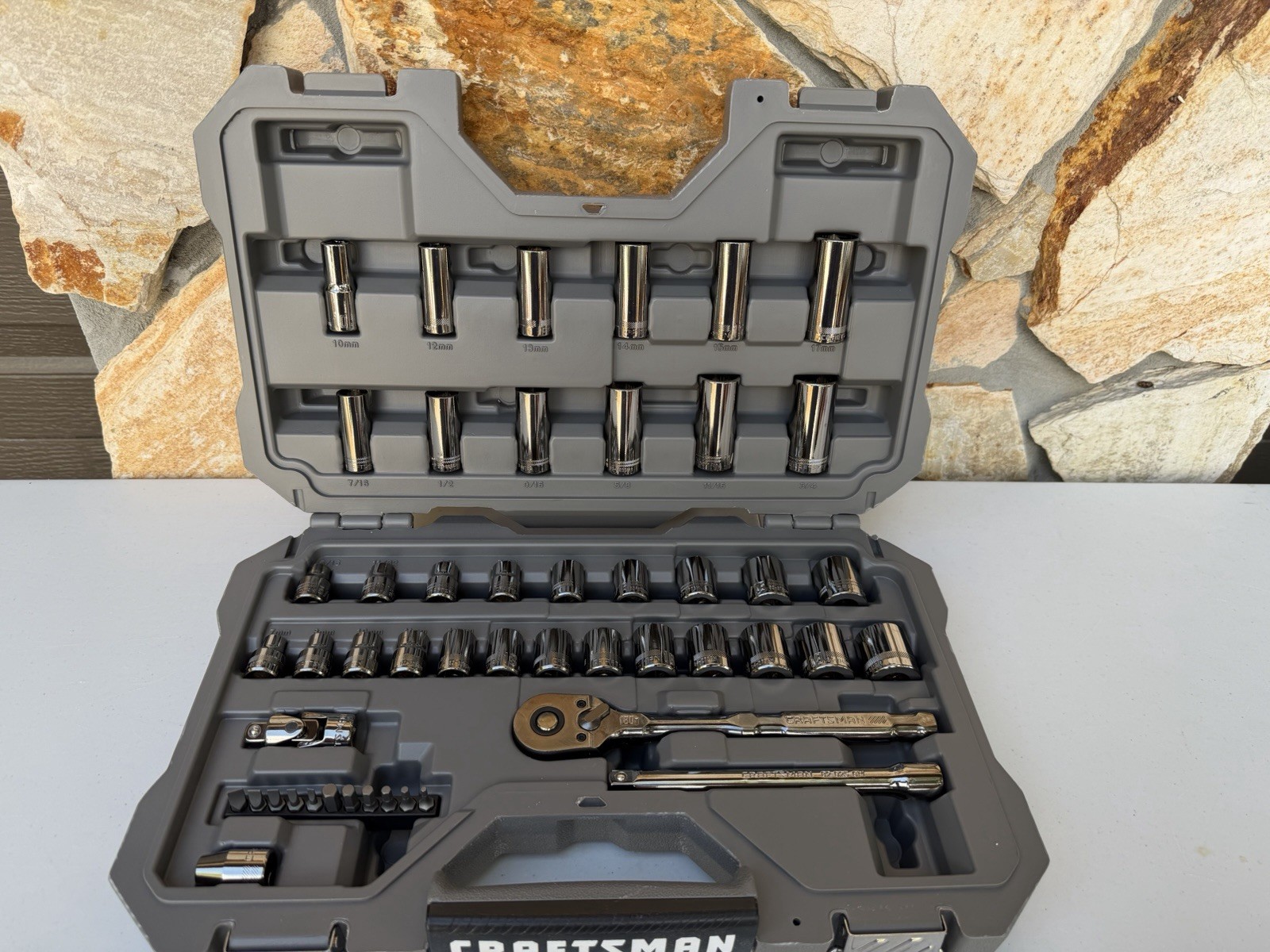 CRAFTSMAN Overdrive CMMT99203 49-Piece SAE and Metric Gunmetal Chrome Mechanics