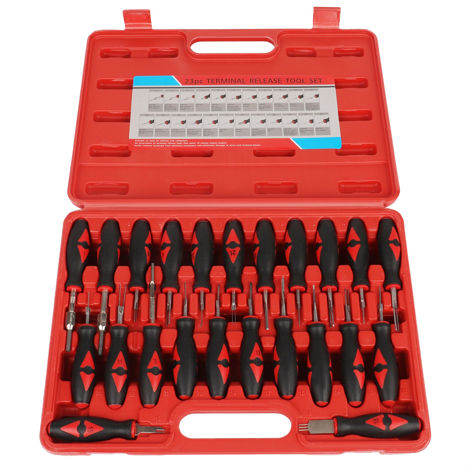 23pcs/set Universal Automotive Terminal Release Removal Remover Tool Kit