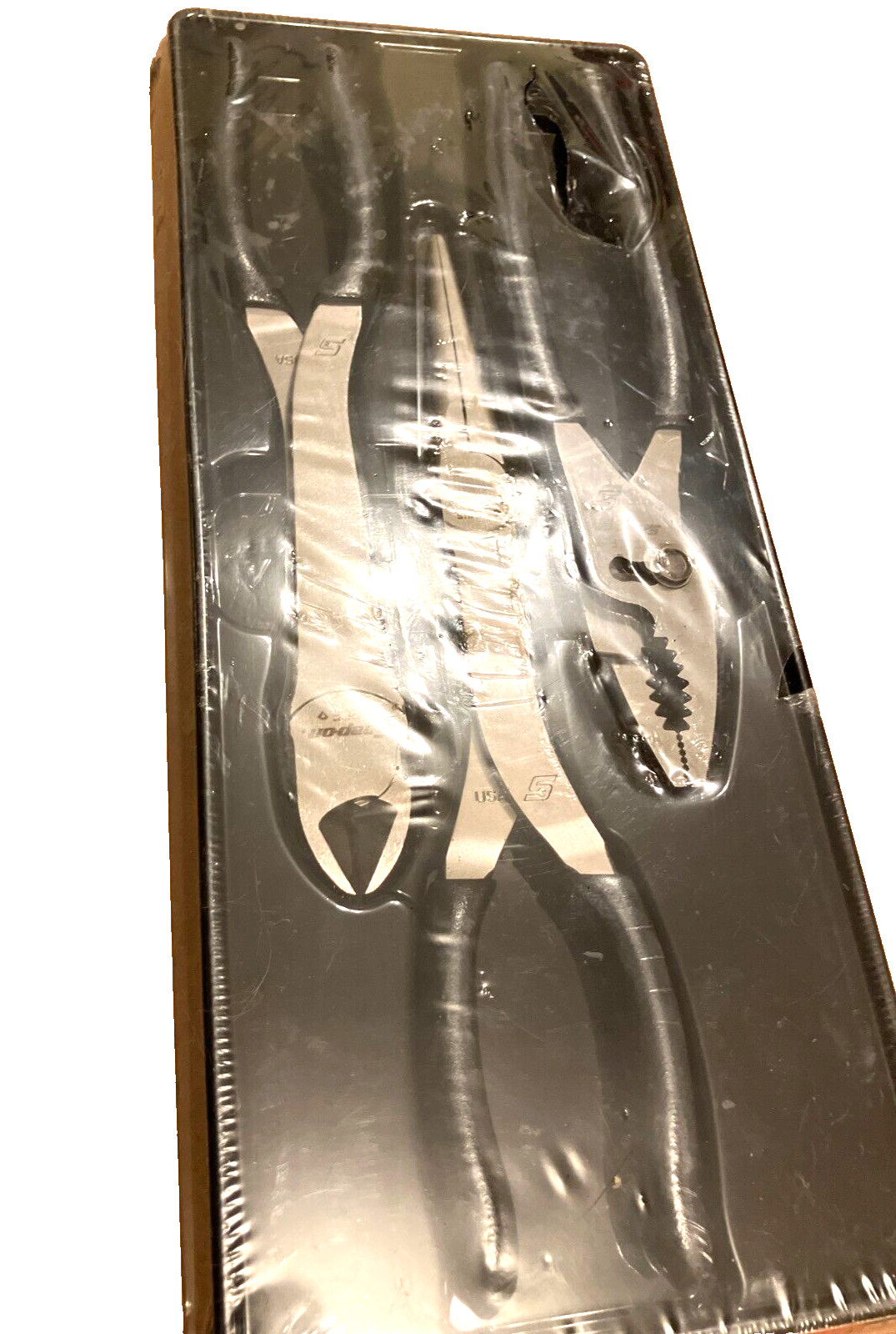 NEW Snap-on™ 3pc HeavyDuty Pliers Set PL330ACF Black Vinyl Grip 312CF 49ACF