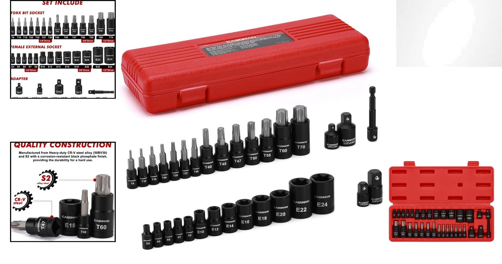 Professional Grade 32-Piece Torx Bit Socket Set – Heavy-Duty with Laser Etching