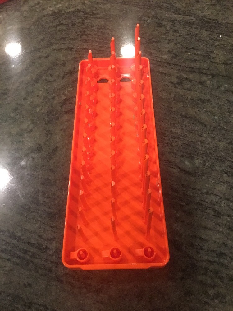 Snap On ka143metor 1/4″ metric 3 row post socket tray orange