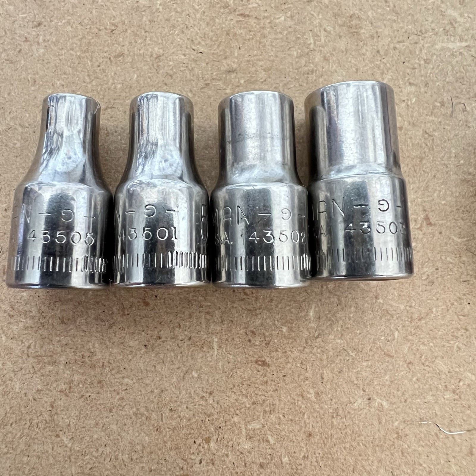 Craftsman 1/4″ Drive Metric Sockets 4mm-7mm & 10mm-12mm 6 Pt 7 Pc G USA NICE!