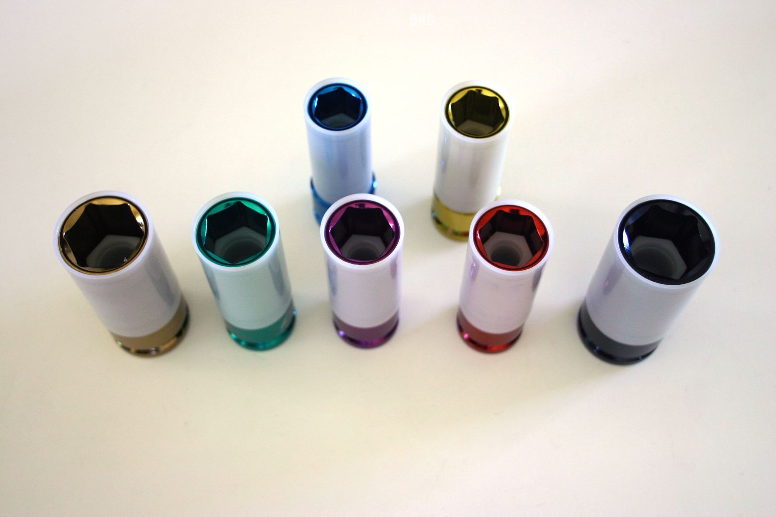 Lug / Wheel Nut Sockets- 7 Piece Thin Wall Impact Socket Set with Plastic Sleeve