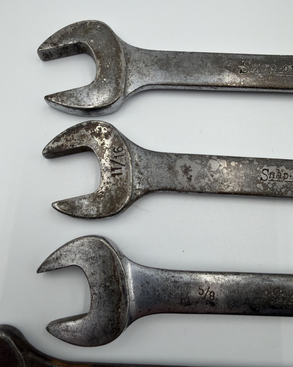 Vintage Snap-on Tool 6pc OEX Combination Wrench Lot 11/16″ 3/4″ 5/8” 3/8″ 5/16″