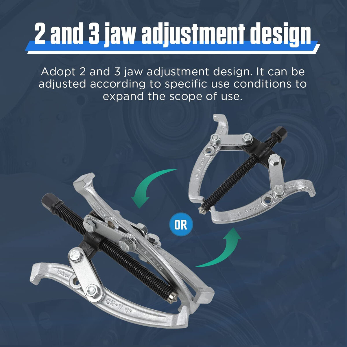 Gear Bearing Puller Separator 2 Jaw & 3 Jaw Puller 3″ 4″ 6″ 8″ Gear Remove Tool