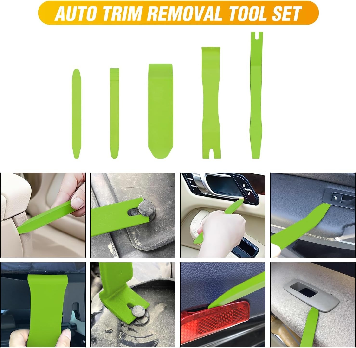 Impact-Resistant 6PCS No-Scratch Trim Tools for Hassle-Free Car Modifications