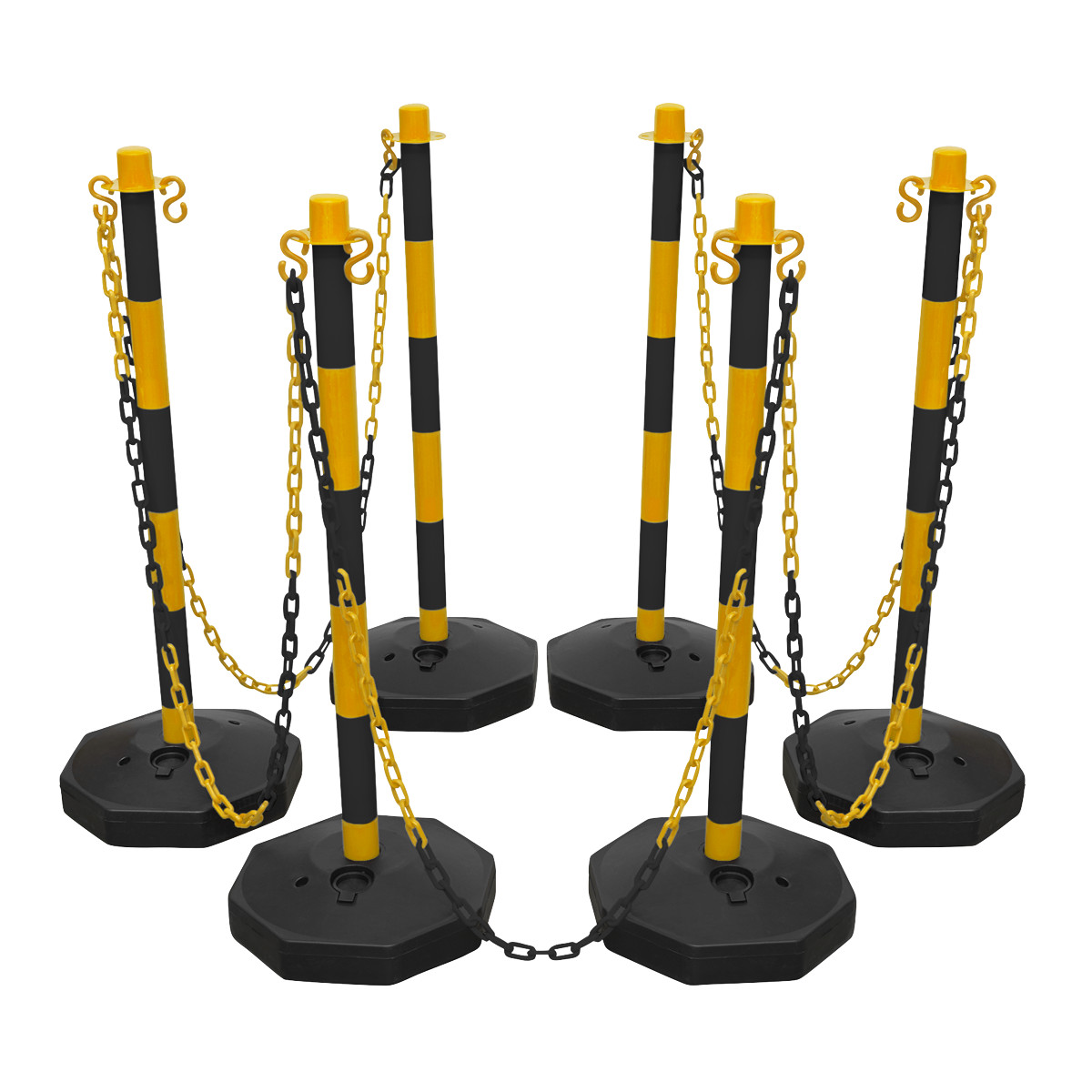 Sealey BYSBKIT Black/Yellow Post & Chain Kit 25m