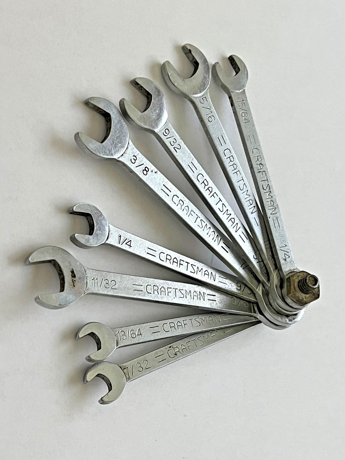 Vintage =Craftsman = lot of 8 ignition Combination wrenches SAE AS SHOWN