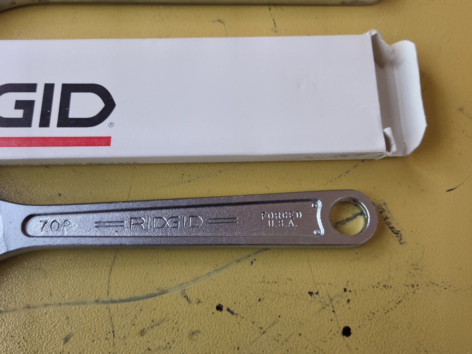NOS USA Ridge Tool Co Ridgid 2 Pc Adjustable Wrench Set 8″ 10″ 708 710