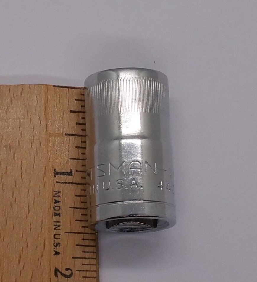Vintage Craftsman 1/2″ Dr 15M/M 12 Pt Shallow Socket Top Knurl VV 44236 USA NOS