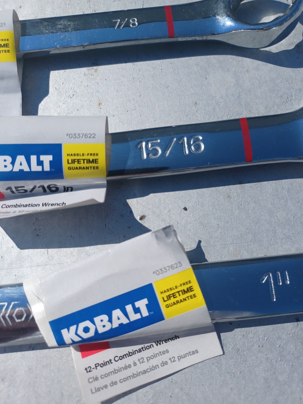 Kobalt SAE 9pc Wrench – 1-1/4, 1-3/16, 1-1/8, 1-1/16, 1, 15/16, 7/8, 11/16, 3/4