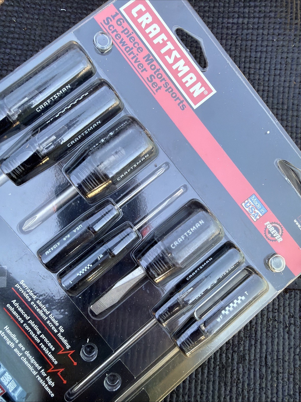 **RARE** Sears Craftsman USA NOS 16pc Motorsports NASCAR Screwdriver Set 41412 5