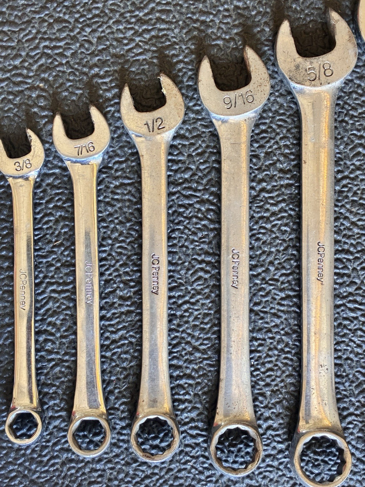 Vintage JC Penney 13-PcSAE Combination Wrench Set USA 3/8”-1-1/4” 12point (2) 6p