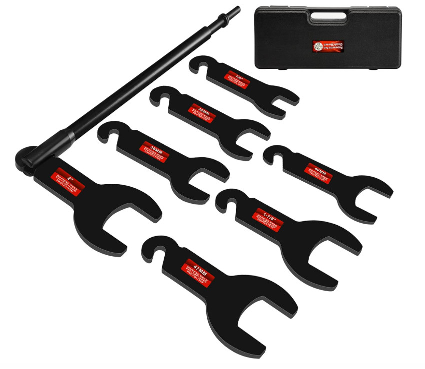 Pneumatic Fan Clutch Wrench Kit 8PCS Removal Tool Set Black HW9212 BETOOLL 43300