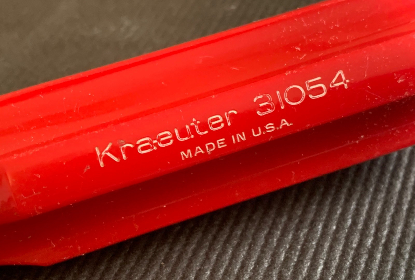 Vintage Kraetur 31054 1/4 Dr Socket Spinner Red Handle Made in USA