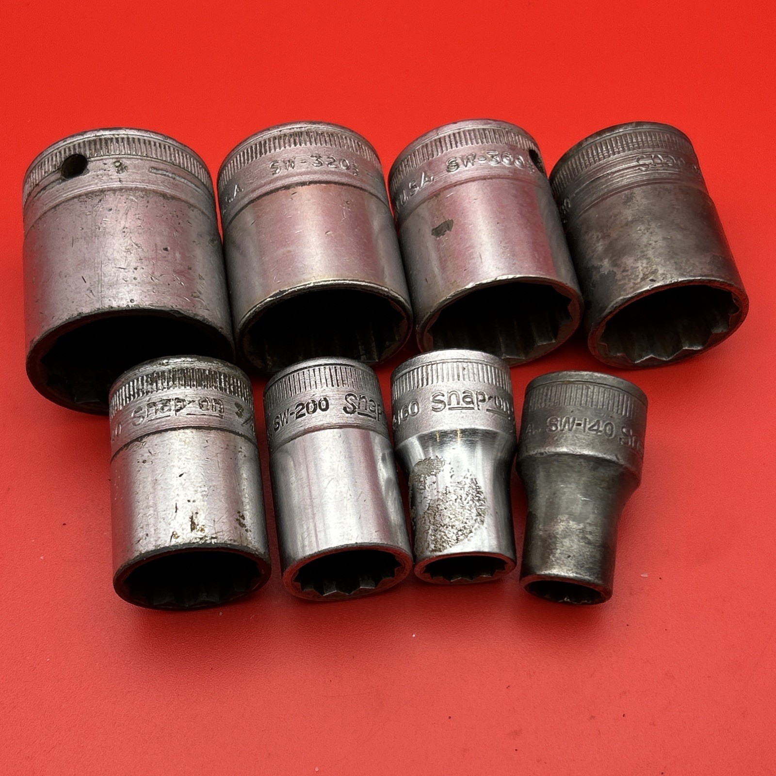 Snap On Tools Socket LOT 0f 8 1/2″ Drive 12 Point Used Set As Pictured USA