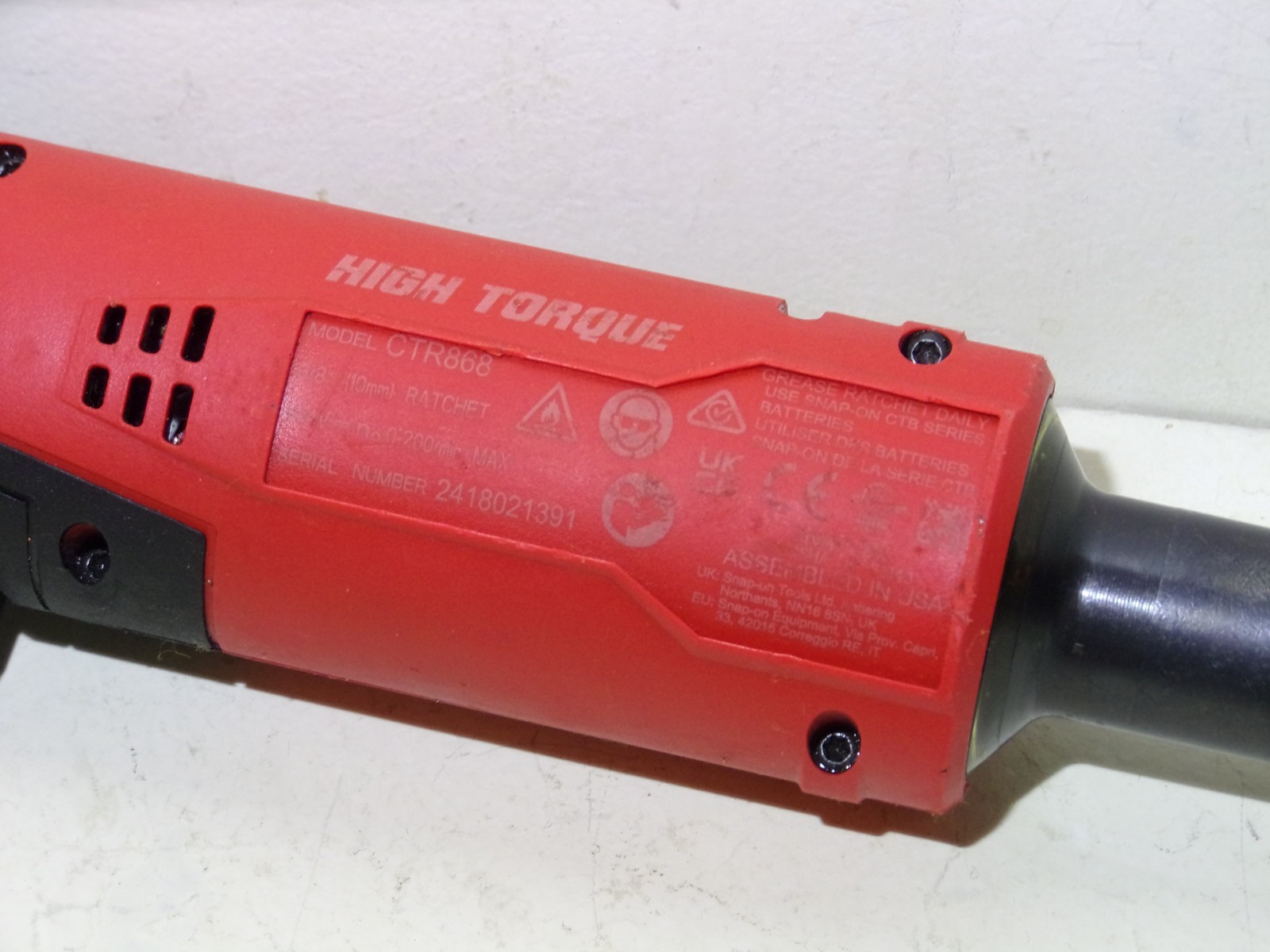 Snap-on Tools CTR868 14.4V 3/8″ Long Neck High Torque Brushless Ratchet – Bare