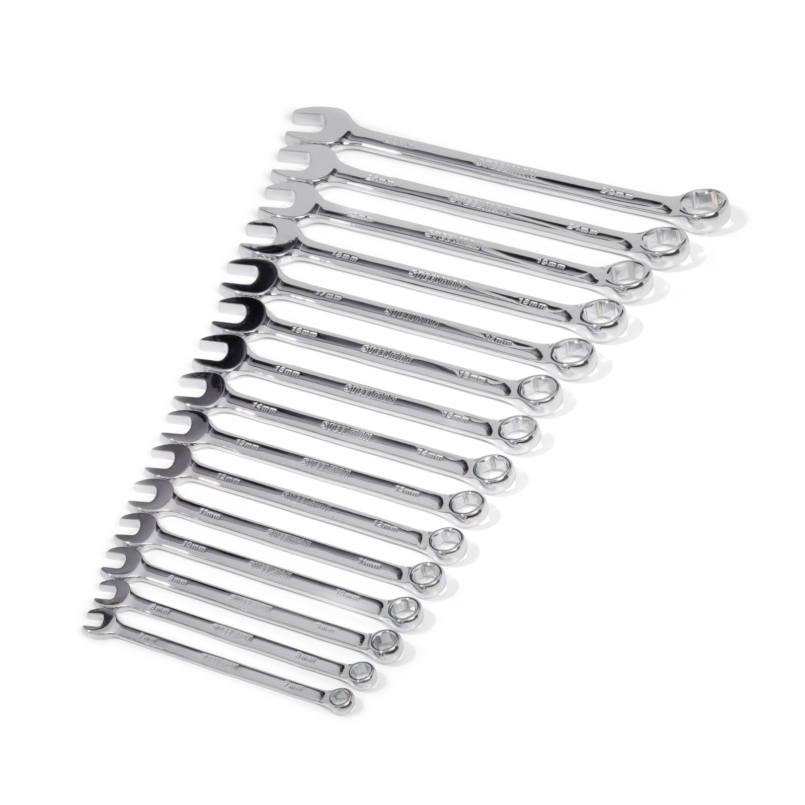 Steelman 6 Point Metric/Combination 15 Piece Wrench Set 78533