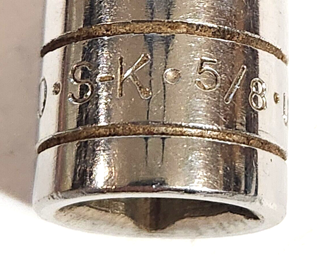SK 5/8 Socket 40820 1/2 Drive 3 Inches Long 4.3 Ounces USA Free Shipping 12 Poin