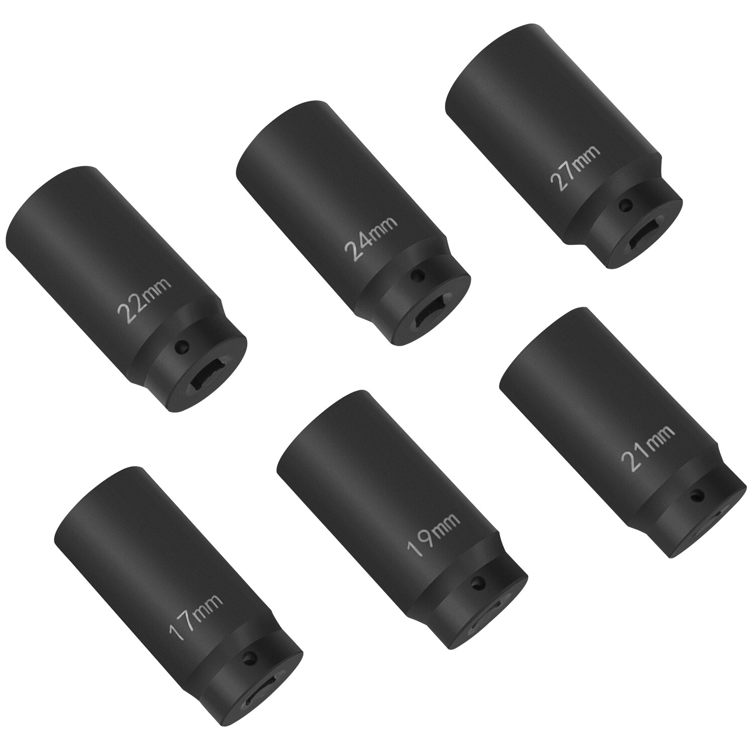 1/2″ Drive Crank Bolt Socket 6 Pack Set 17mm 19mm 21mm 22mm 24mm 27mm Harmonic
