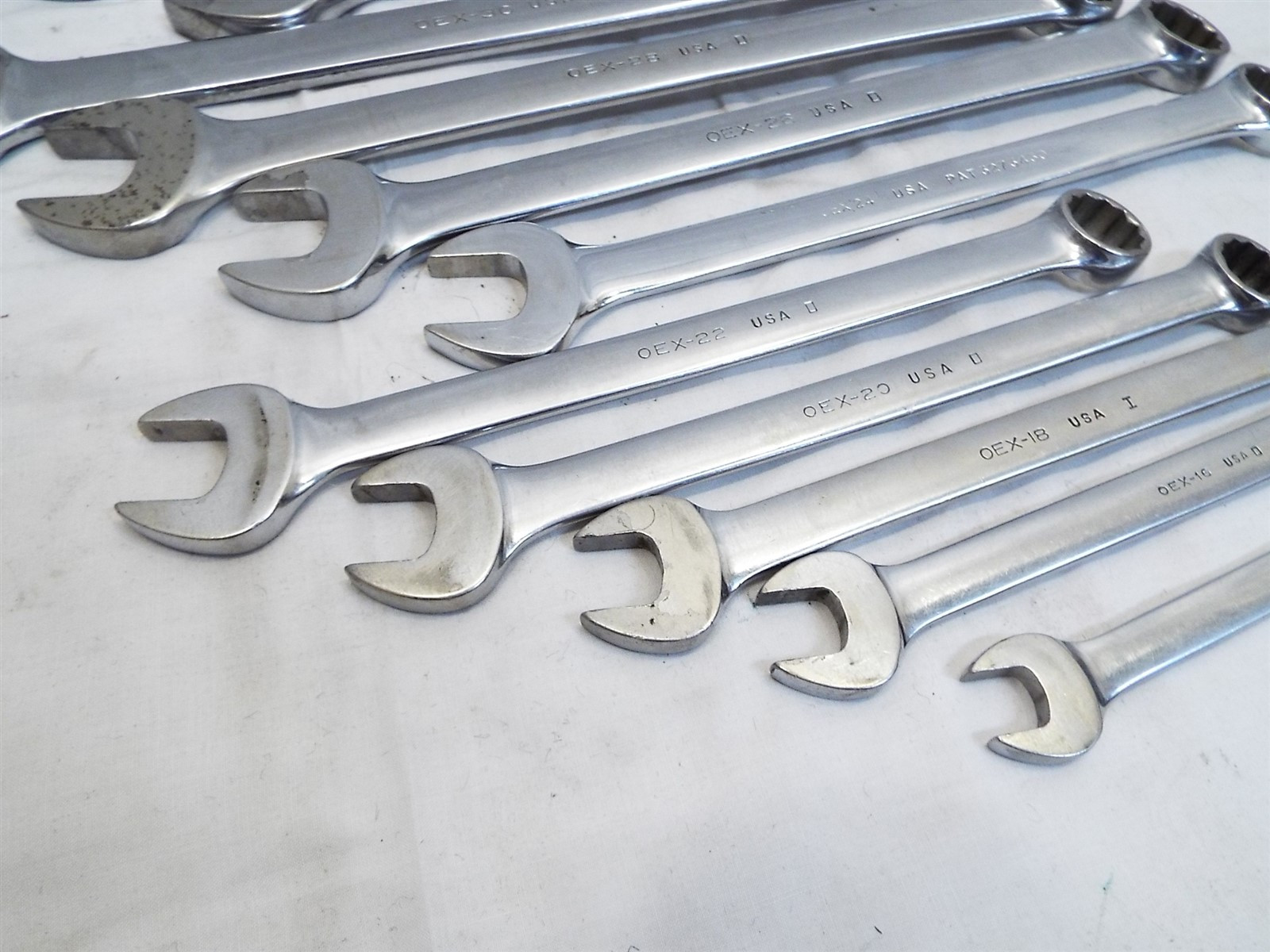 Set 12 Snap-On Combination SAE Wrenches 7/16″ to 1-1/8″ OEX 14-36