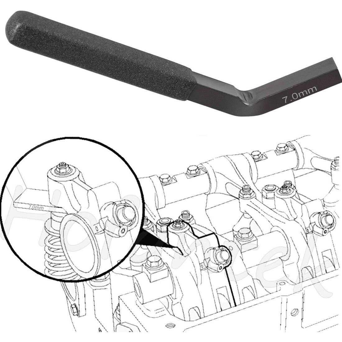 7mm Engine Brake Adjustment Tool FOR Cummins ISX& DD15 Brake Feeler Gauge✨