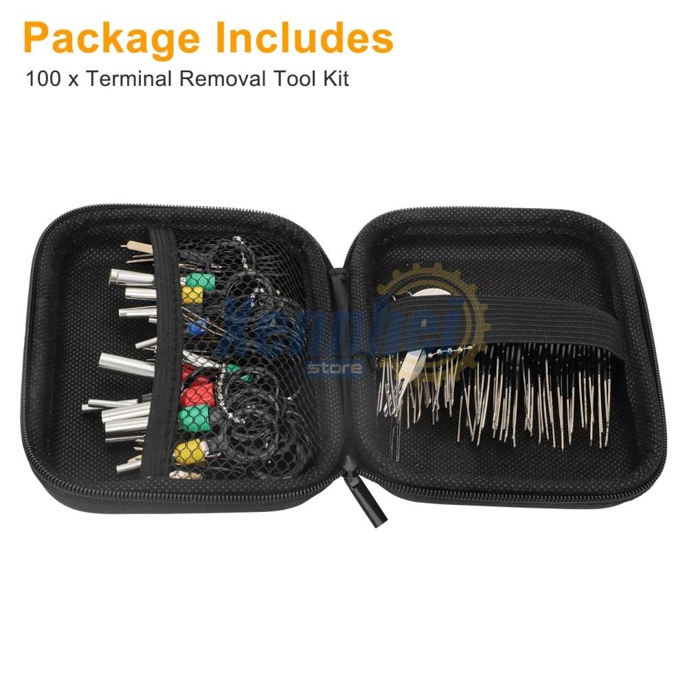 Pin Ejector Wire Kit Extractor Connector Terminal Removal Tool For Car 100PCS