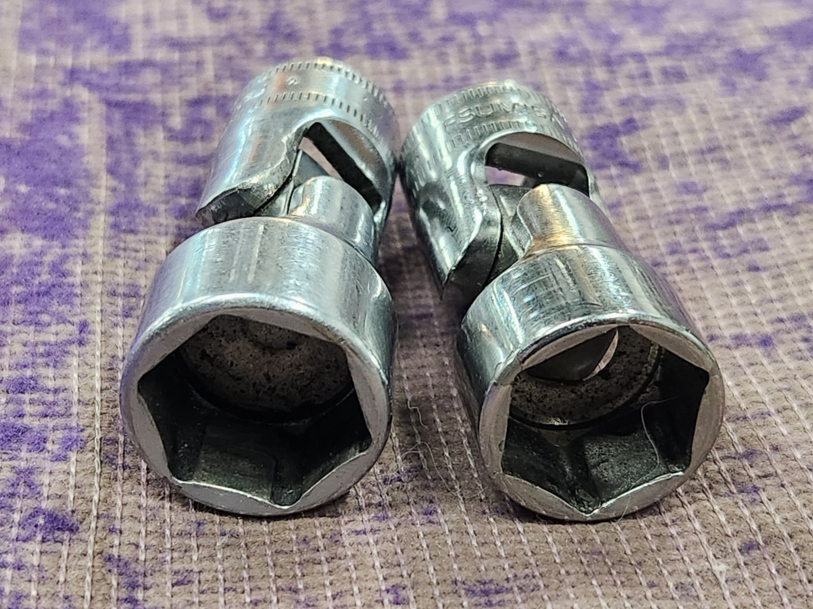 Snap On FSUM17 & FSUM16A 6 Point 3/8″ Drive Shallow Swivel Socket PAIR