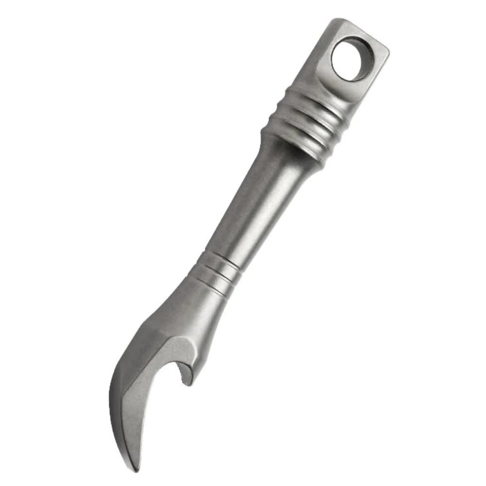 Compact Lightweight Titanium Crowbar Keychain EDC Bottle Opener and Pry Bar