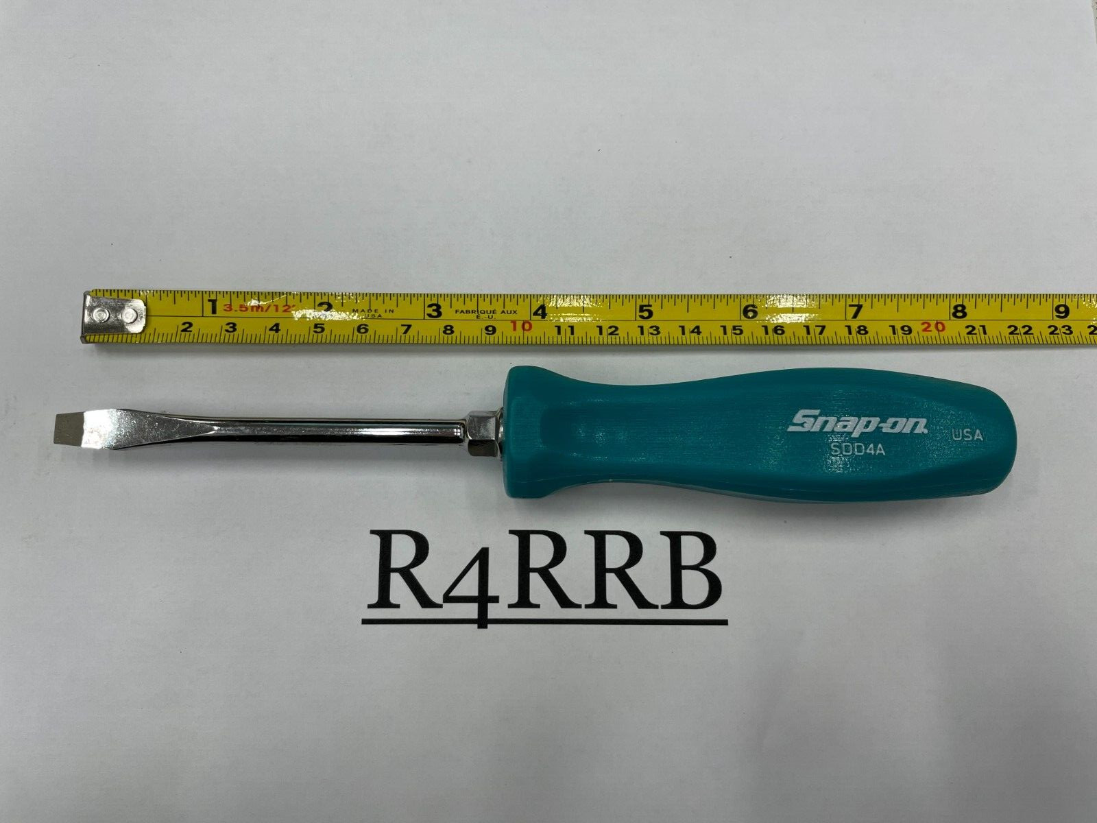 Snap-on Tools USA NEW TEAL CLASSIC Hard Handle Flat Head Screwdriver SDD4ATL