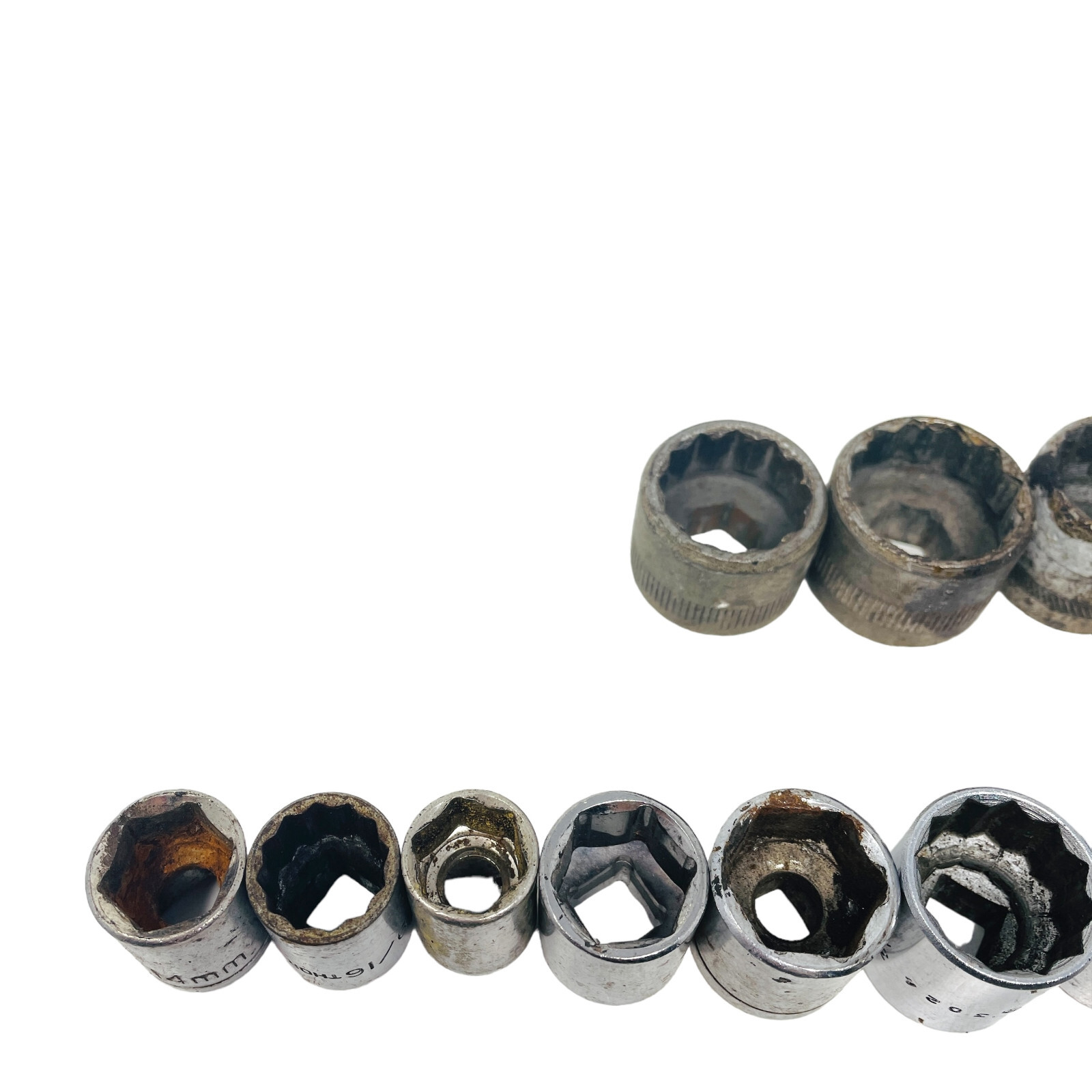 22 Pcs Craftsman, SK and Assorted V 44334 3/4, 14mm, 3/8 in Drive Socket Set