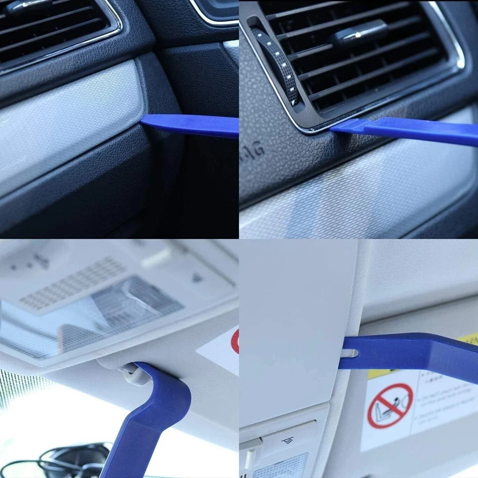 Plastic Trim Removal Pry Tool fits Car Radio Panel Door Dash Clip Fastener Bule