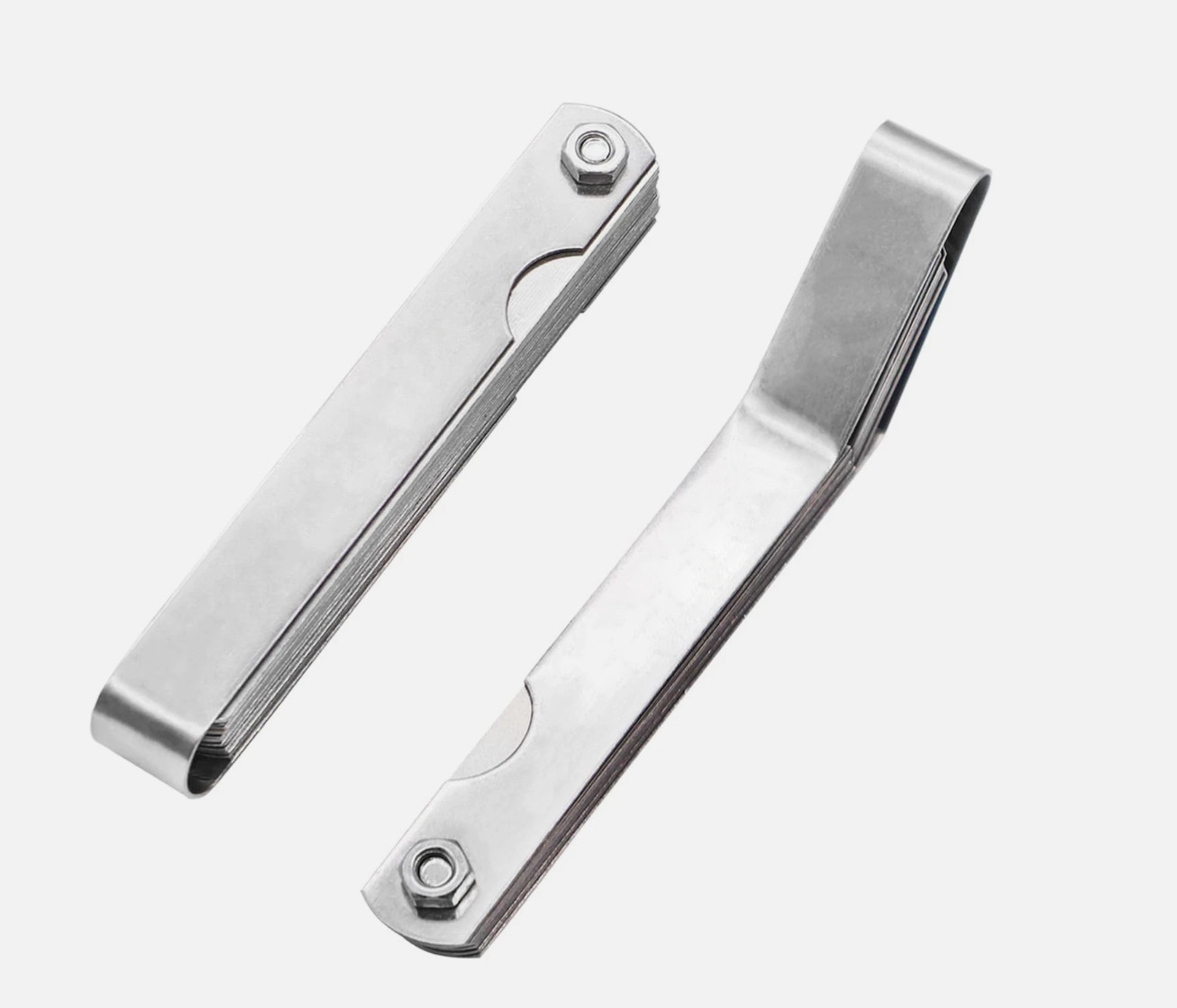Feeler Gauge Set 3pcs Stainless Steel 32 Straight 16 Offset Blades SAE Metric