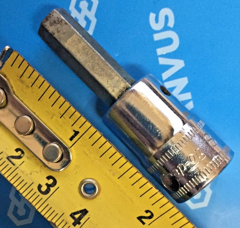 Snap On FAM8A Metric 8mm CR Hex Bit Socket 3/8″dr 2″L 1983 Canada Good 8.5/10L