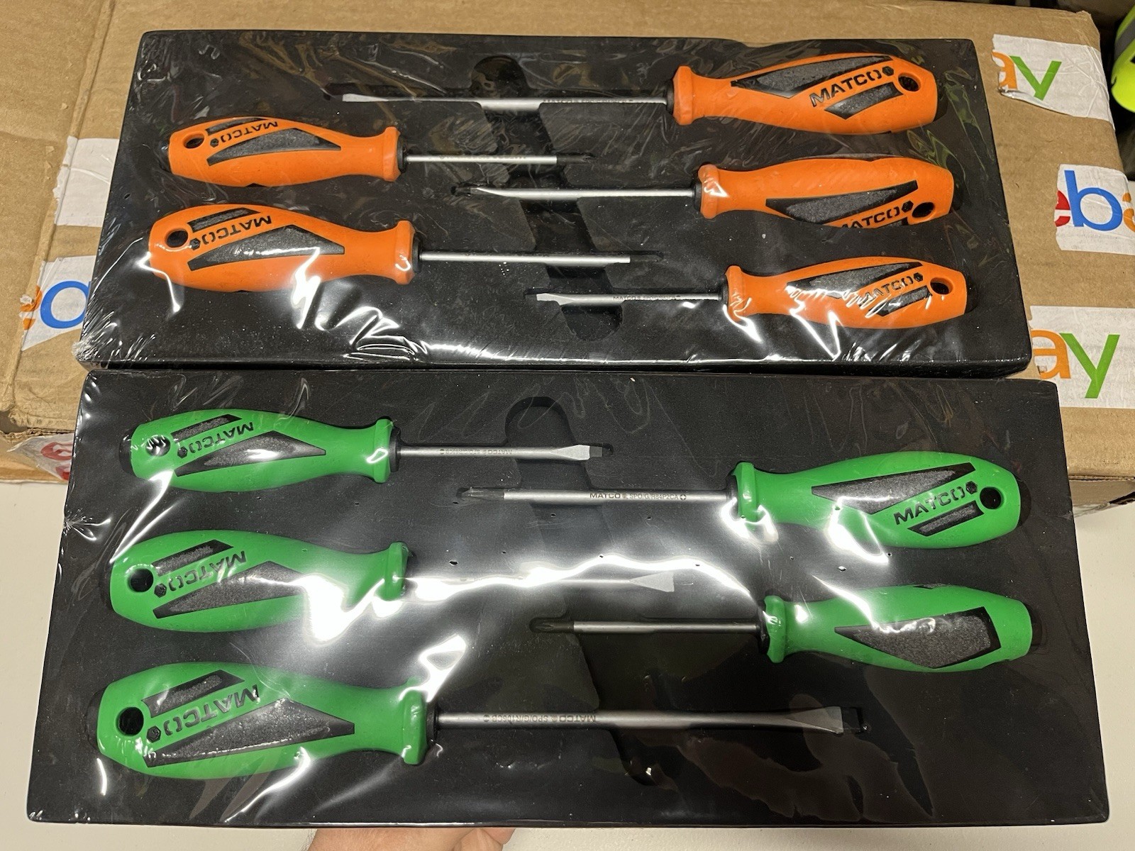 Matco Tools Brand New Screwdriver Sets! Green & Orange Set!