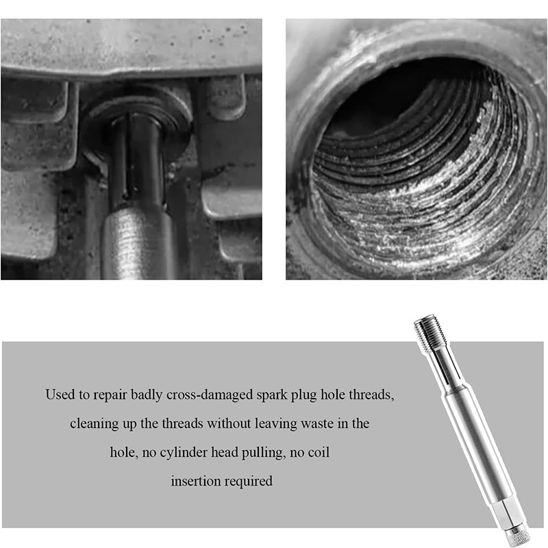 Threading Tools 14mm Back Tap Thread Repair Tool For Spark Plug Damaged Threads