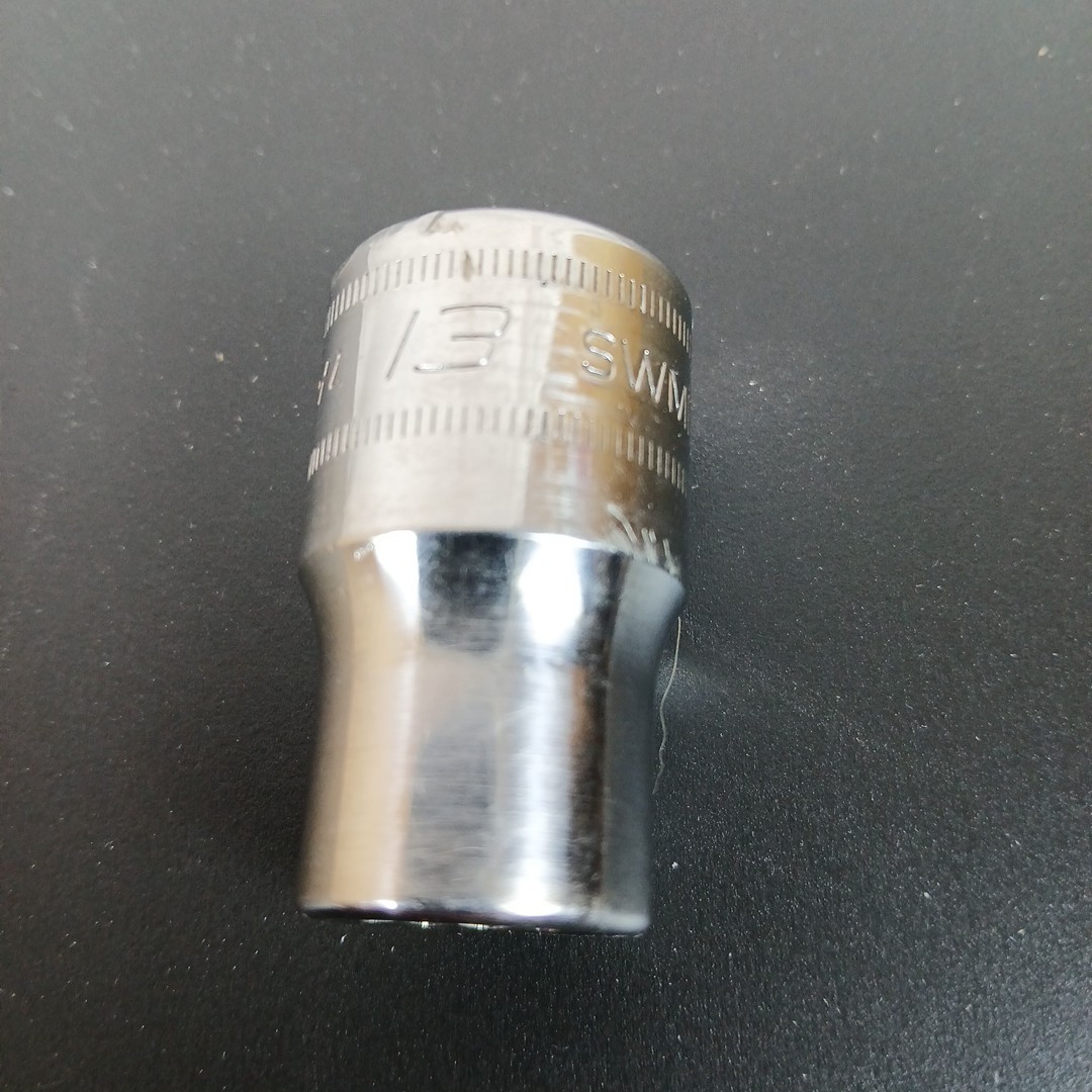 Snap-on Tools SWM131A 13mm 1/2″ Drive Metric 12-Point Shallow Chrome Socket USA