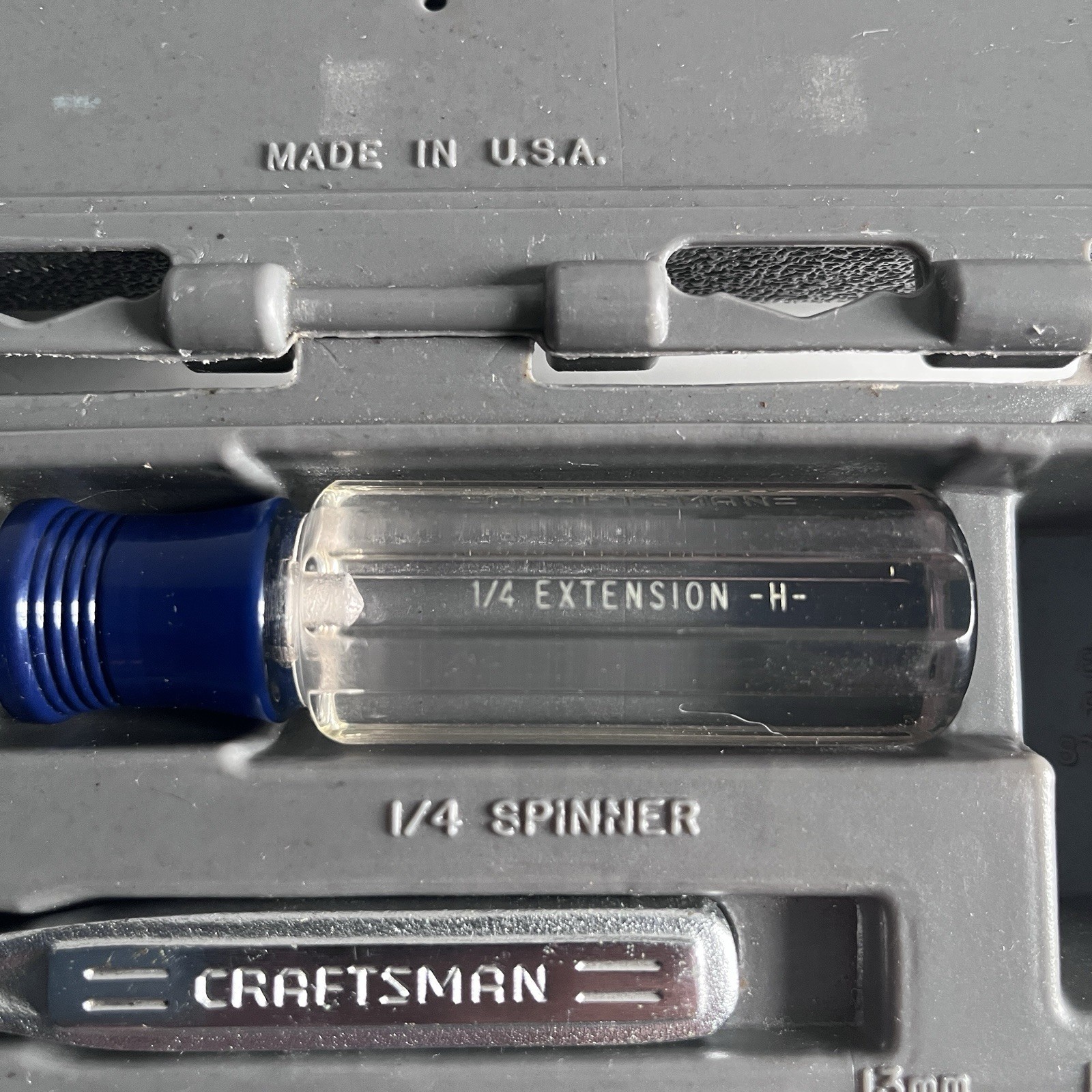 Vtg Craftsman USA 1/4″ Drive 6 Point METRIC Socket Set 34795 G Series