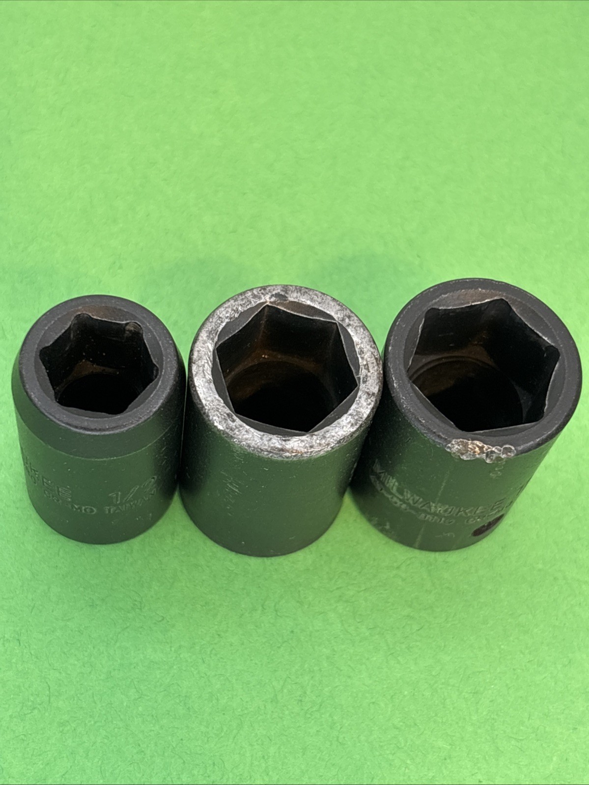 3 MILWAUKEE TOOLS 1/2 Drive Impact Sockets 1/2″ -5/8″-11/16″ 6 Point