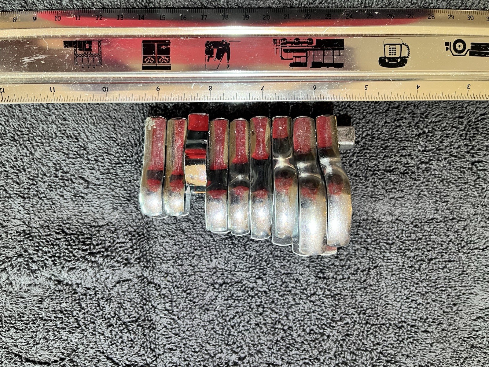 Mac Tools 9 Pc 3/8″ Drive SAE Crowfoot Wrench Set 7/16″ to 1″ – 0032 to 0014