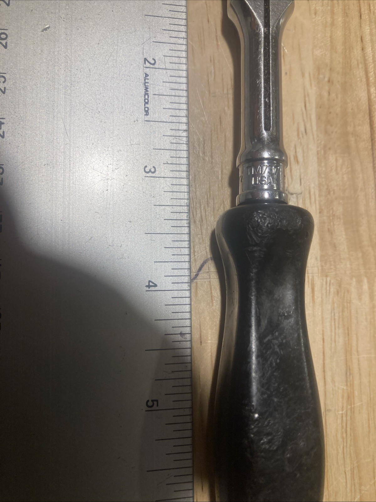 Snap-On Model TM737 1/4” Drive Ratchet Black Handle USA 6.25”