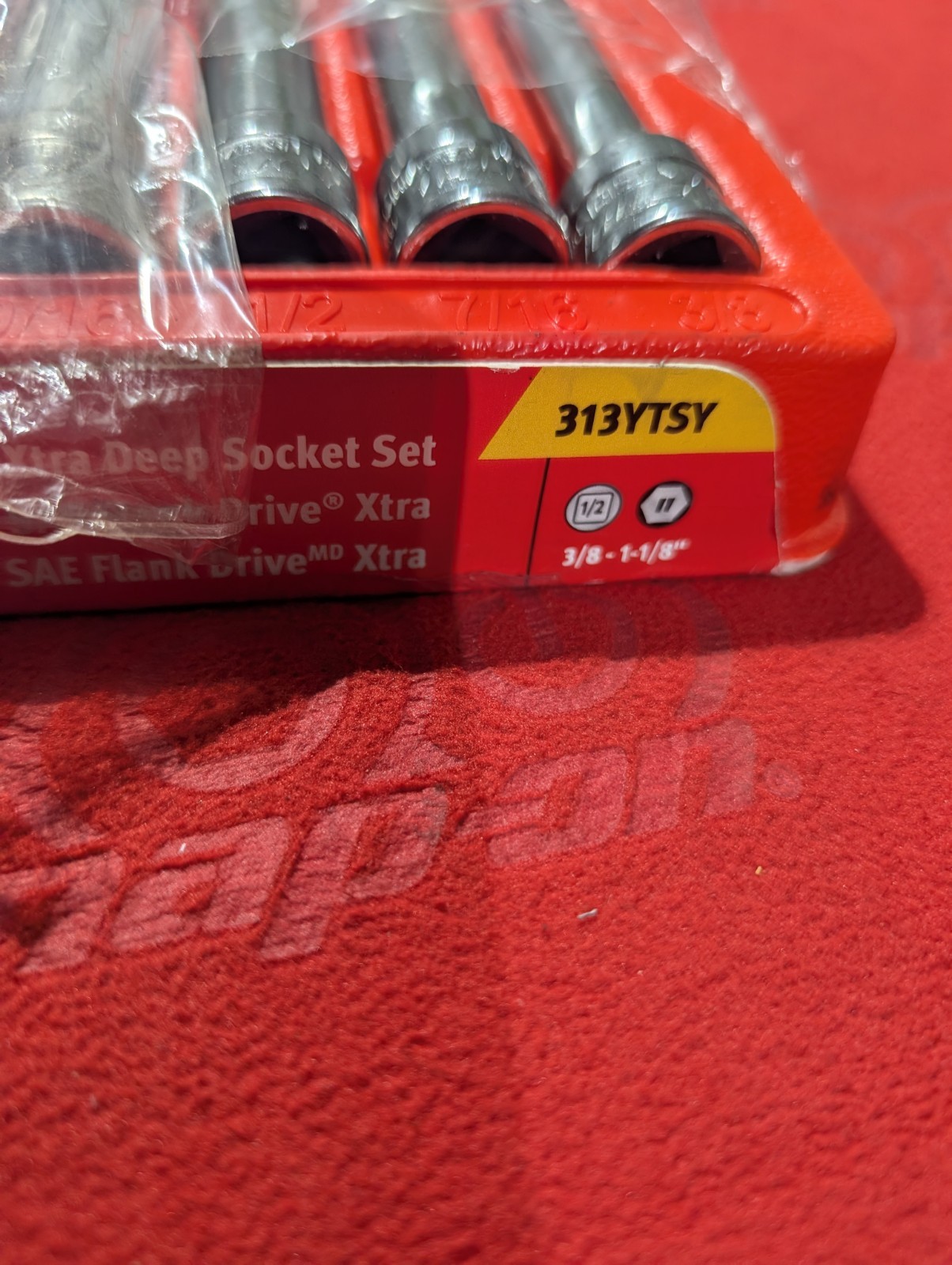 Snap-on™ BRAND NEW 13pc 1/2″ Dr SAE 3/8- 1.1/8″ 6-pt FDX Deep Socket Set 313YTSY