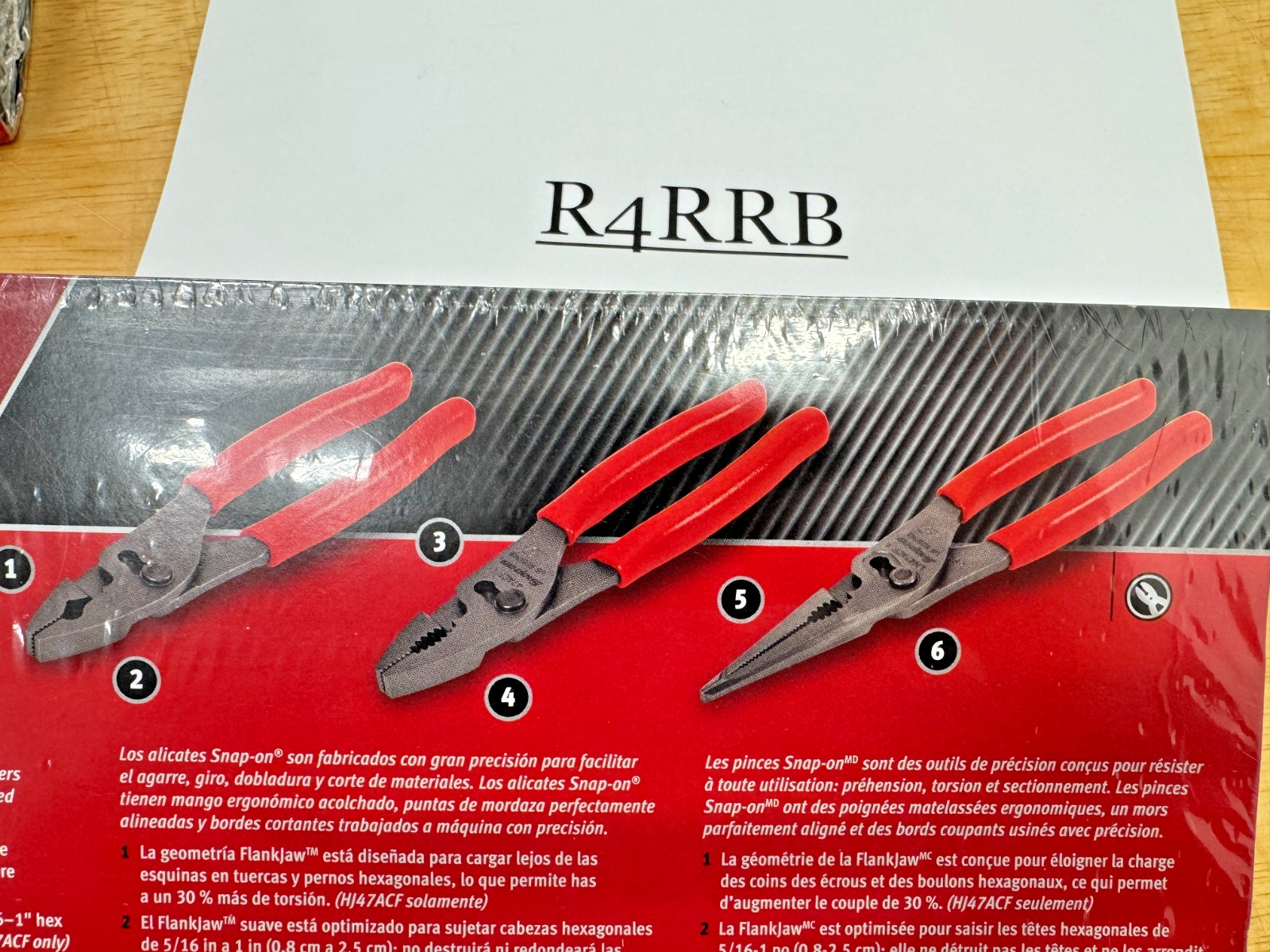 Snap-on Tools USA NEW SEALED RED 3 Piece Soft Grip Pliers Lot Set PL347ACF