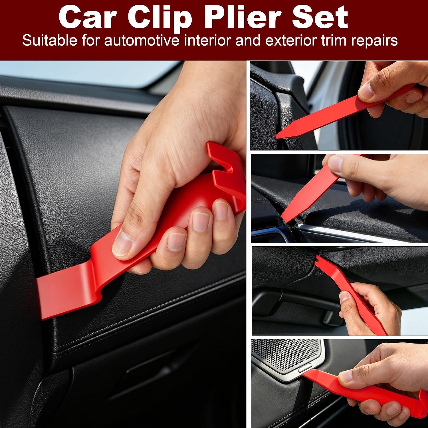 8 Pcs Auto Trim Removal Tool Kit Plastic Pry Tool & Clip Remover Pliers for C…