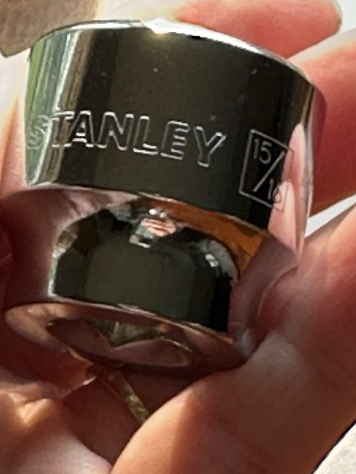 STANLEY 3/8” Drive 15/16” 12 Point Standard SAE Socket Chrome Vanadium Steel