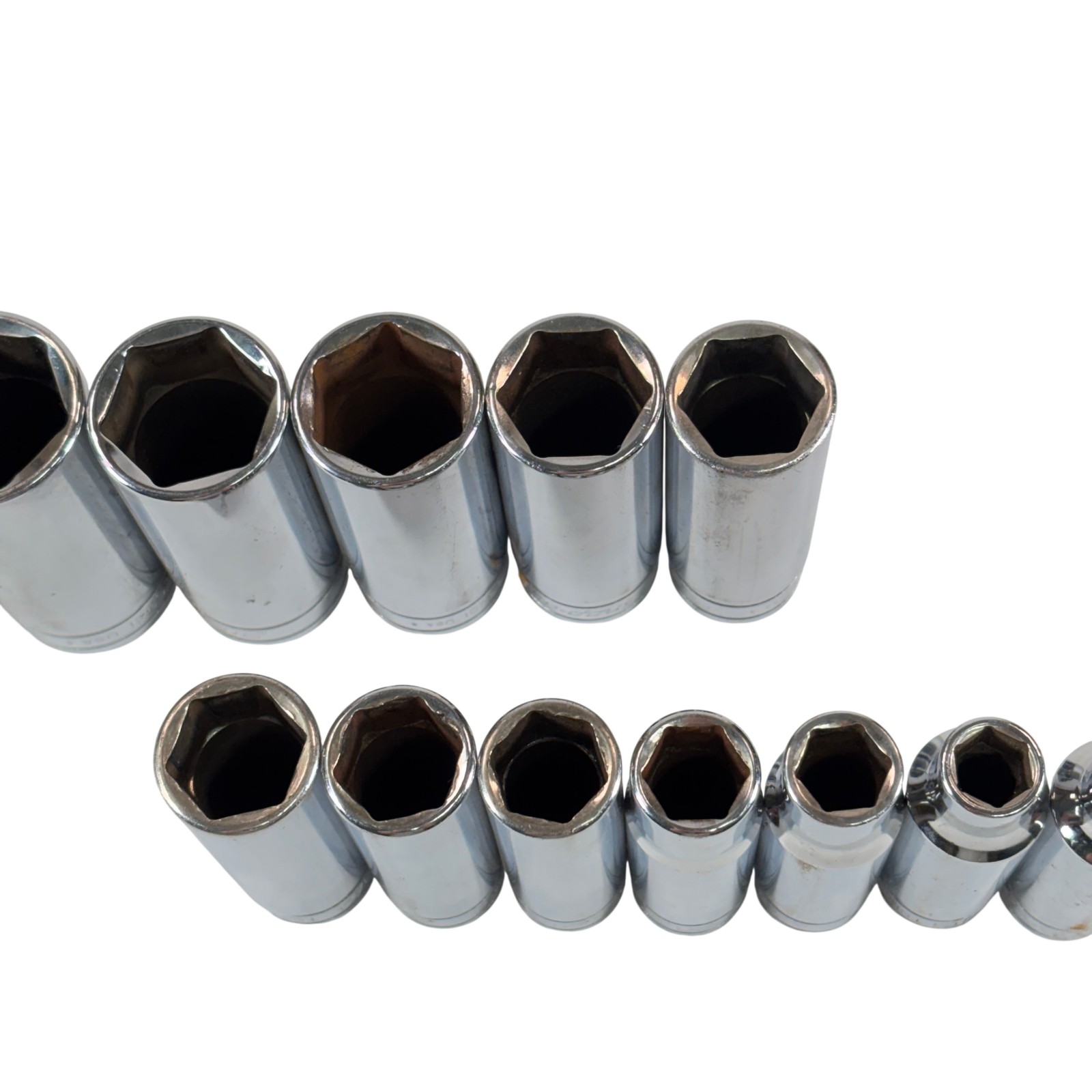 Snap-on Tools 313TSYA 13pc 1/2″ Drive 6-Point SAE Flank Drive Deep Socket Set