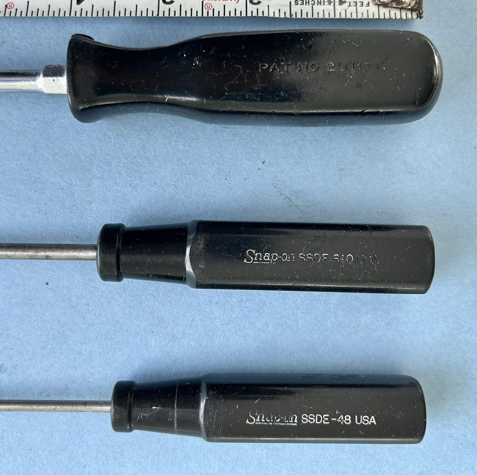 3-SNAP ON TOOLS SCREWDRIVERS FLAT SSDE48, SSDF610 and PHILLIPS SSDP102 USA