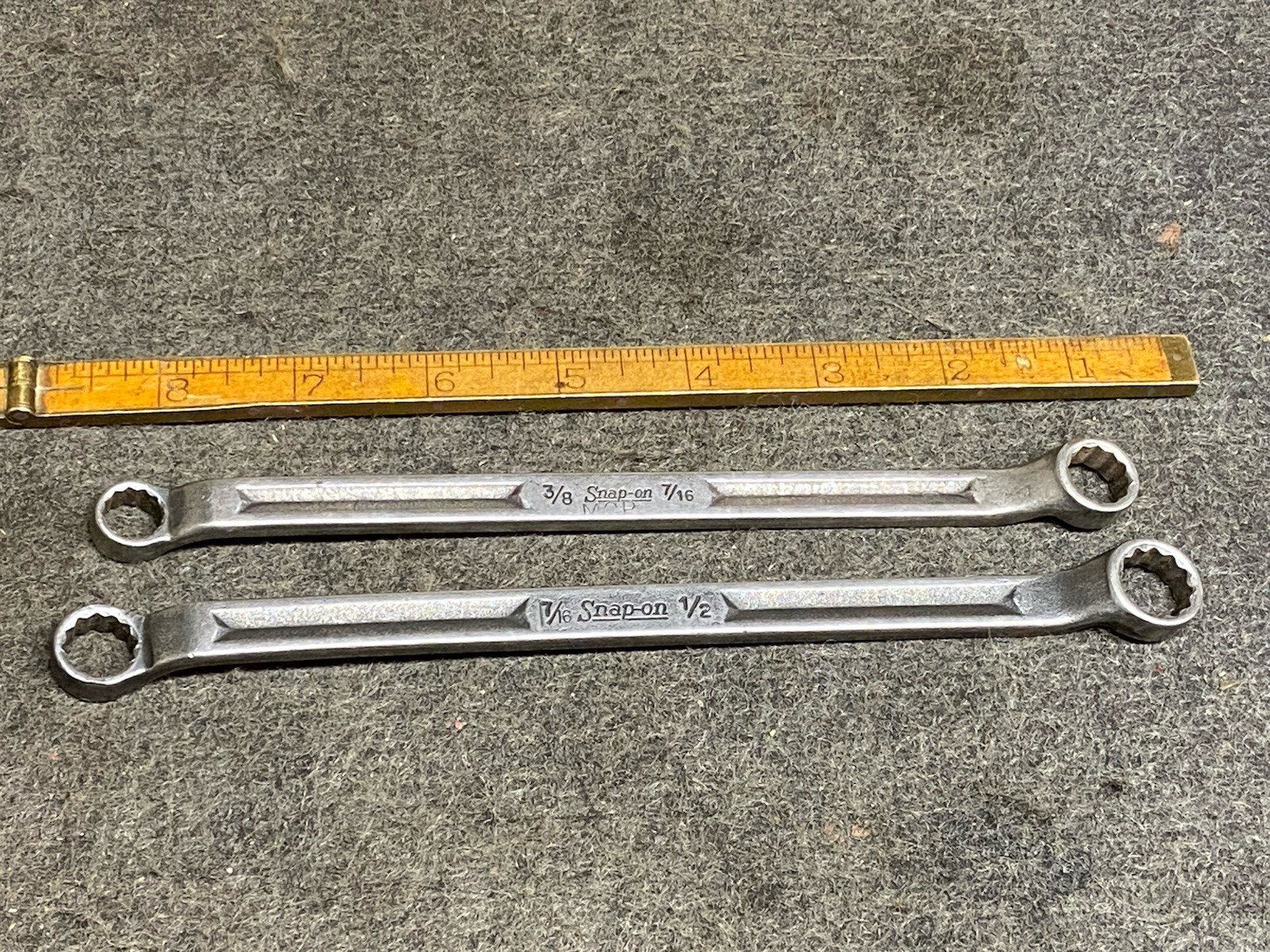 Snap On 3/8 X 7/16 And 7/16 X 1/2 Boxed End Wrench’s USA GXV-1214, GXV1416