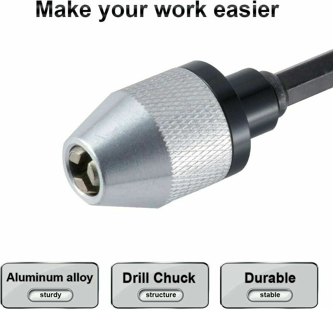 For Makita Hilti Bosch IMPACT DRIVER 1/4″ Keyless Drill Bit Chuck Adapter
